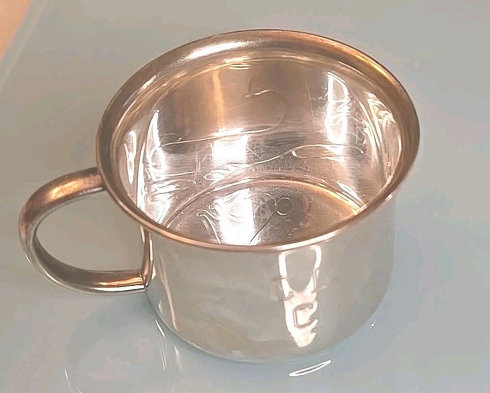Towle Sterling Silver Baby Cup Bunny Rabbit Engraved Vintage CLC